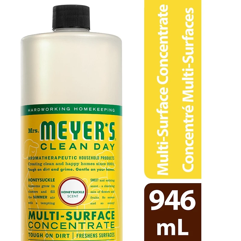Mrs. Meyer’s Clean Day multi-surface concentré nettoyant tout usage, 946ml, chèvrefeuille
