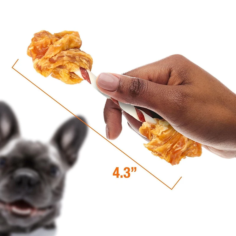 Good'N'Fun Triple Flavour Double Pops with Chicken 5.5 Ounces, Savoury Snack Wrapped With Premium Cuts of Real Chicken for All Dogs