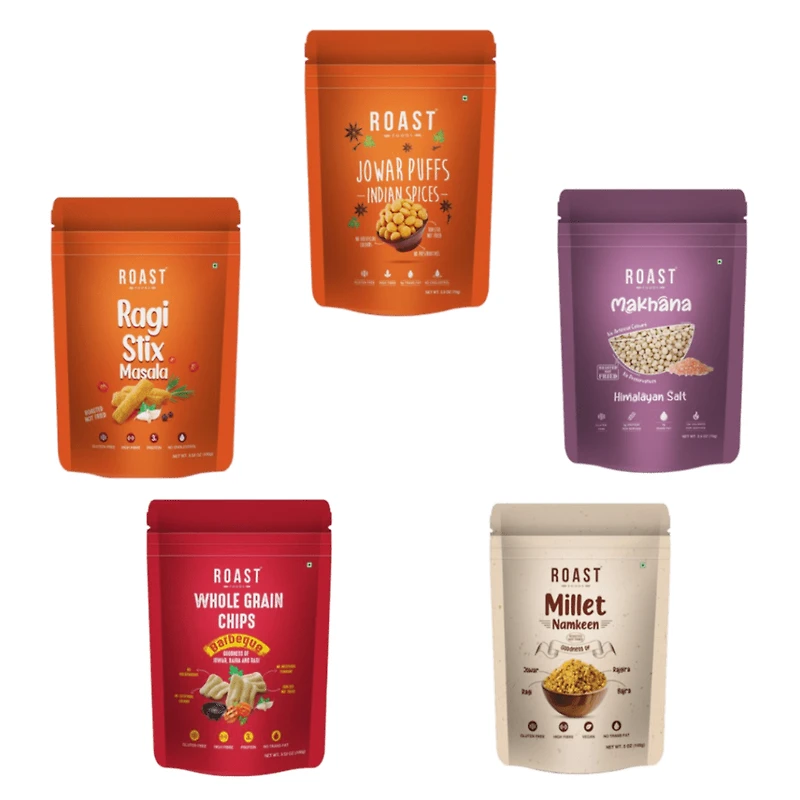 Aliments rôtis Makhana Sel de l’Himalaya, 70g Rôti non frit, sans gluten