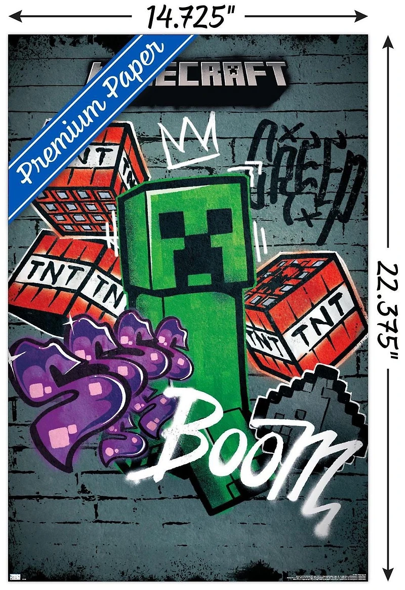 Minecraft - Creeper Do Not Enter Wall Poster, 22.375" x 34"