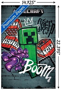 Minecraft - Creeper Do Not Enter Wall Poster, 22.375" x 34"