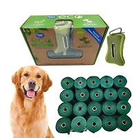 Eco Waste Bags 400ct with 1 Fabric Dispenser, 23cm*33cm*15mic, 20 bags/roll, 20 rolls/pack, Great Value Eco Dog Poop Bags 400ct with 1 Fabric Dispenser