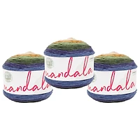 Lion Brand Yarn Mandala Multicolor Light DK Acrylic 3 Pack Yarn