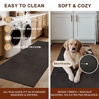 ECARPET Elion Machine Washable Contemporary/Modern Area Rug for Living Room, Bedroom, Dining Entrance, Hallway and More