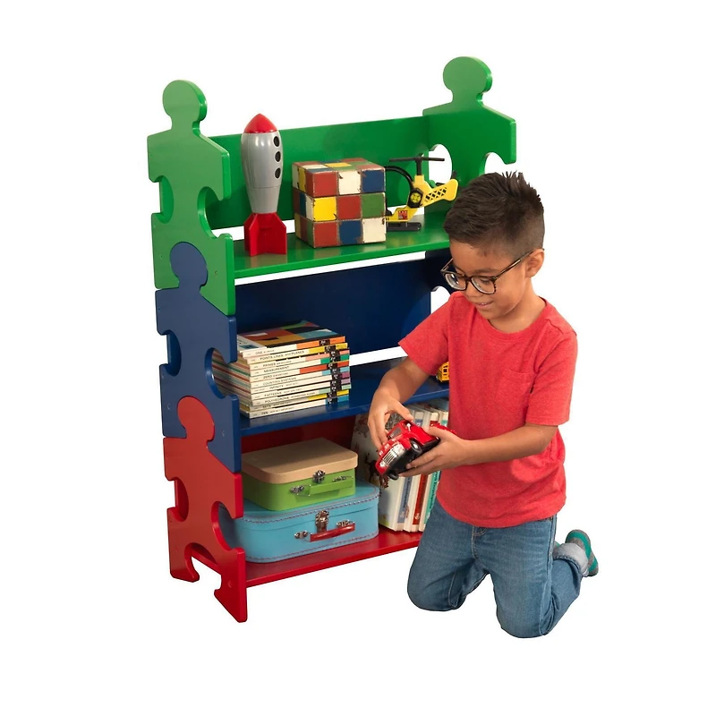 KidKraft Puzzle Bookshelf - Primary