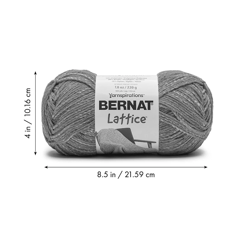 Bernat® Lattice™ #4 Worsted (Medium) Blend Yarn, 7.8oz/220g 389 Yards