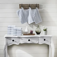 Fabstyles Lot de 12 serviettes pour le visage de qualité supérieure, gant de toilette doux et absorbant pour un usage quotidien, 35,6 x 35,6 cm, serviettes de luxe en coton