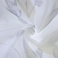 Loft Living Synergy Floral Printed Faux Linen Grommet Single Curtain Panel Semi-sheer 52" x 63" in Coral