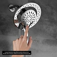 The akuaplus® - Magnetic 6-Settings Hand Shower push button.