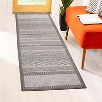 Tapis tissé plat de 2 pi x 5 pi, Fresco Tonal Weave gris