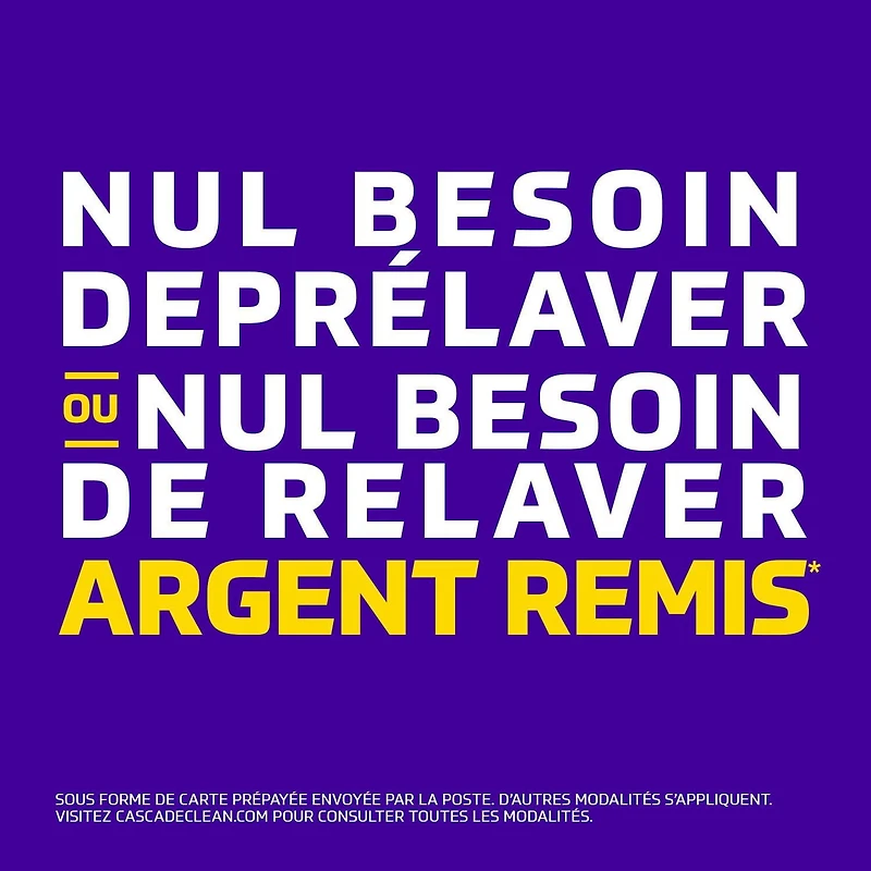 Sachets de détergent pour lave-vaisselle Cascade Platinum Plus ActionPacs, Citron net 30CT