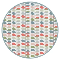 Tapis d'extérieur rond Bubble Plant, 6 pi x 7 pi, polyoléfine tissée 6 pi x 7 pi