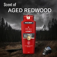 Nettoyant pour le corps Old Spice Collection Rouge pour hommes, parfum Legacy, propreté rafraîchissante, formule hydratante, parfum longue durée