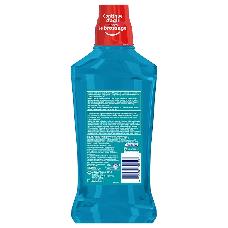 Colgate Total Gum Health Clean Mint Mouthwash, 1 L
