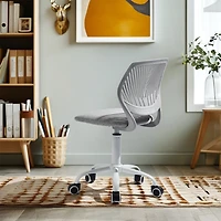 Chaise de bureau ergonomique pour enfant Homy Casa avec roulettes pivotantes et réglables en hauteur, structure robuste