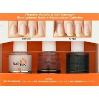 Nail Tek - Répare les dommages causés par l'acrylique et le gel - Nail Tek Foundation - Nail Tek Intensive Therapy - Nail Tek Renew - Kit