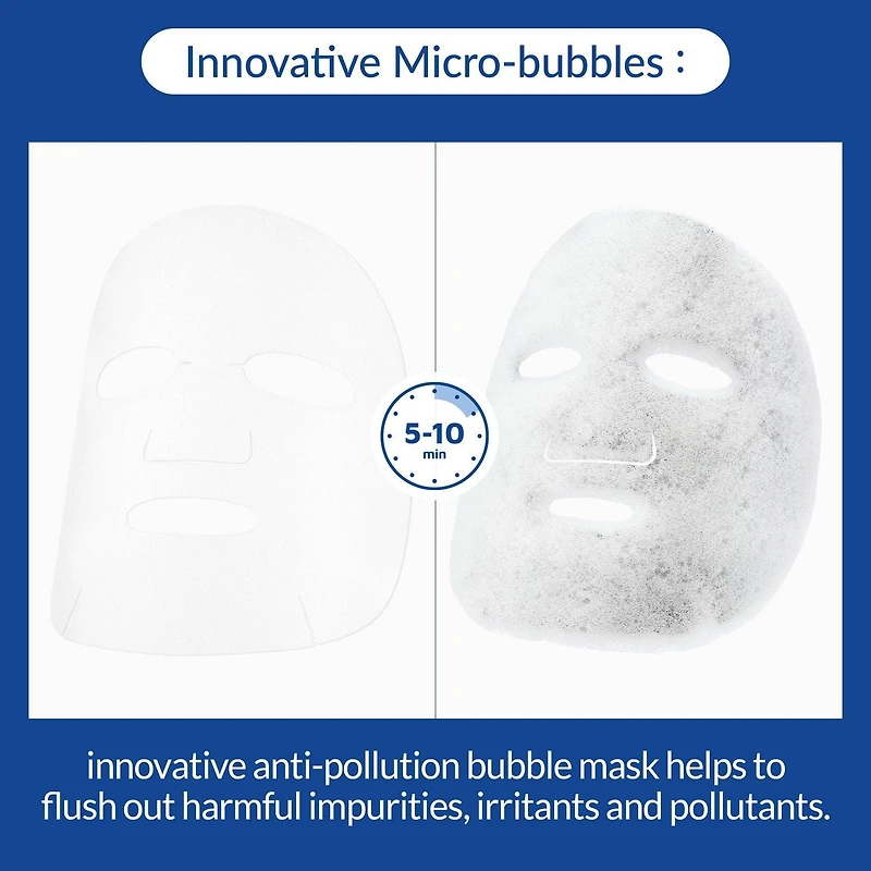 Soo'Ae O2 Bubble Anti-Pollution Mask, Clarifying + Rebalance