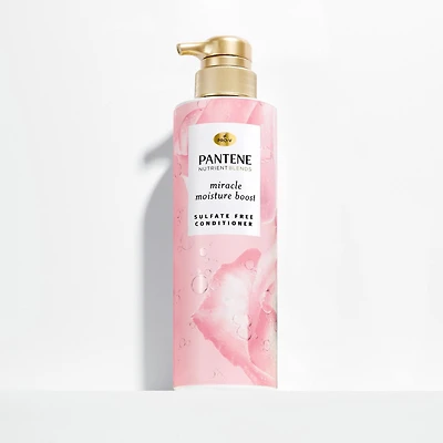 REVITALISANT SANS SULFATE PANTENE NUTRIENT BLENDS Miracle Moisture Boost avec eau de rose 400 mL