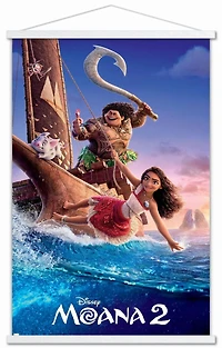 Disney Moana 2 - One Sheet Wall Poster, 22.375" x 34" Framed