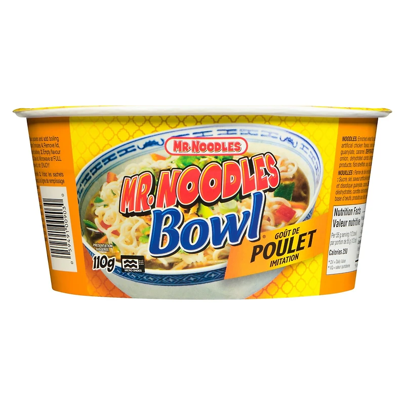 Mr. Noodles Bol à Saveur de Poulet 110 g