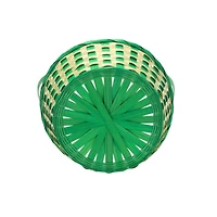 Way to Celebrate! Large Green/Lime Bamboo Basket