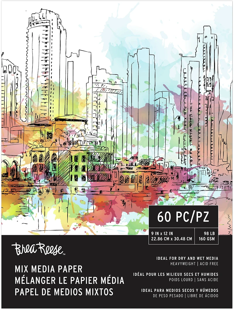Bloc de papier pour supports mixtes Pro, 2.9X30.5cm, 60 feuilles