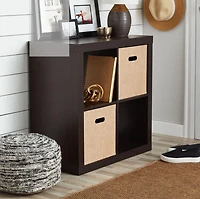 Hometrends Unité de Rangement à 4 Cubes Espresso