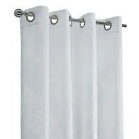 Loft Living Banan Sheer Grommet Single Curtain Panel 52 x 84 in White