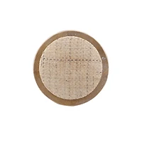 Whit Rattan Seat Backless Barstool, Natural