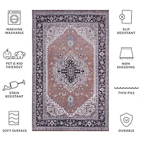 SAFAVIEH Tuscon Drew Tapis Traditionnel Lavable en Machine