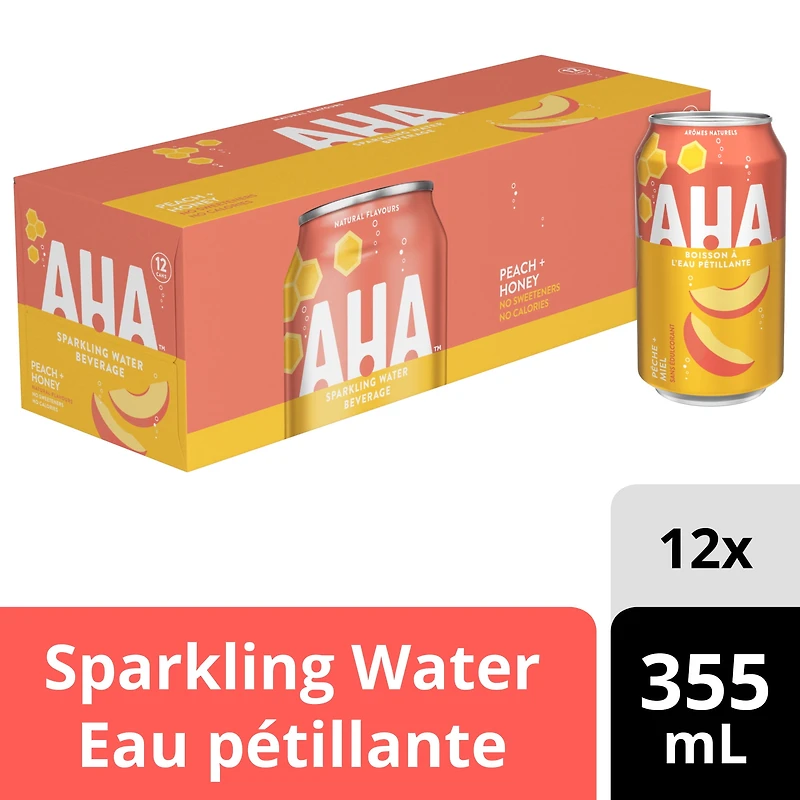 Aha Miel de pêche Fridge Pack Cannettes, 355 mL, 12 Pack