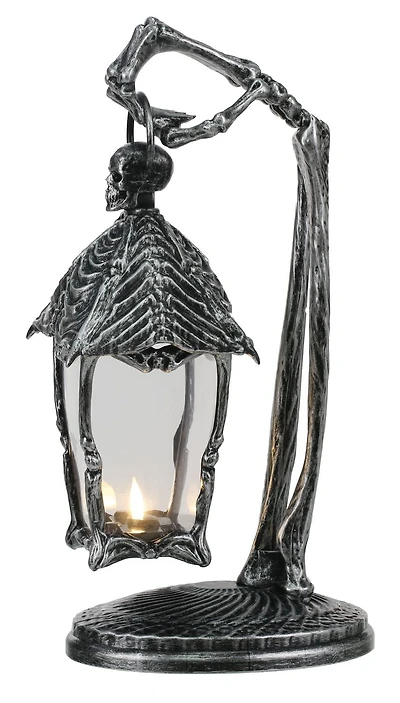 HALLOWEEN LIGHTS UP SKELETON LANTERN