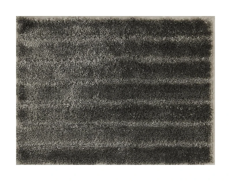 Ensemble de tapis pour salle de bain 2 pièces à rayures touffetées gris platine Mainstays