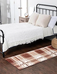 ECARPET Washable Plaid Area Rug & Runner for Kitchen, Bedside, Living Room, Hallway