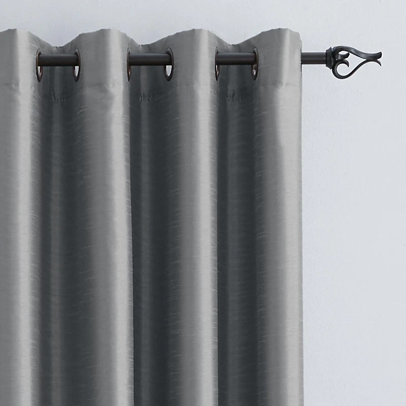 Panneau de rideau obscurcissant hometrends 63 po en similisoie avec oeillets a