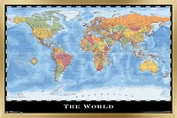 Map - World Wall Poster, 22.375" x 34"