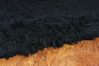 Tapis Nouveau Flokati 1400 gr de 5' x 8', Noir