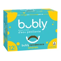 Bubly Coconut Pineapple Sparkling Water 12 x 355 ml, Cans.
