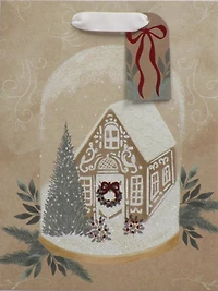 Sac de Noël Holiday Time Cub, maison en pain d'épice, Brun,19 x 11,4 x 25 cm, 1 unité SAC HSE PL CUB GNGRBRD HOLIDAY TIME