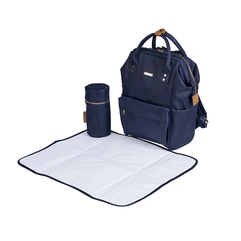 Bababing Diaper Bag - Mani Backpack - Navy - Affordable and Practical - Converts to Tote Bag with Carry Handles - Includes Free Pushchair Clips for Easy Attachment - Stylish and Functional for Parents