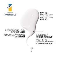 Garnier Ombrelle Daily UV SPF 60, lotion solaire légère anti-âge pour le visage et crème hydratante, très haute protection à large spectre, hydrate et combat les signes du vieillissement, hypoallergén
