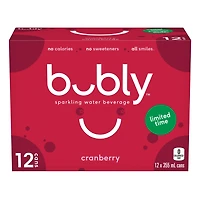 Bubly Cranberry Sparkling Water 12 x 355 mL, Cans