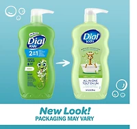 Dial Kids All in One, Hair, Body + Bubble Bath, Melon, 709ml, 1 count, 709 mL