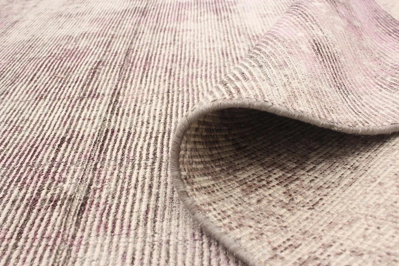 ECARPETGALLERY Tapis Noué à la Main pour Salon, Salle à Manger et Chambre à Coucher Rayé Collection Galleria 5'0" x 7'7" en Gris