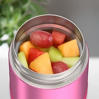 Thermos FUNtainer Pot alimentaire isolé sous vide en acier inoxydable avec dessus snack, 295 ml, rose