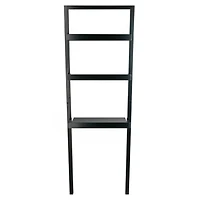 Winsome Bellamy Leaning Desk with 2 Shelves in Black