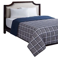 Mainstays Plaid Grey Comforter, Double/Queen
