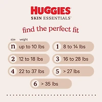 Couches pour bébés Huggies Skin Essentials, Tailles: N-6