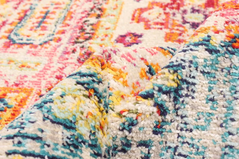 ECARPET Tapis Traditionnel Lotus pour Salon, Chambre, Salle A Manger, Entrée, Couloir et Plus Encore.