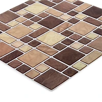 Truu Design Self-Adhesive Multi Square Peel and Stick Backsplash Wall Tiles